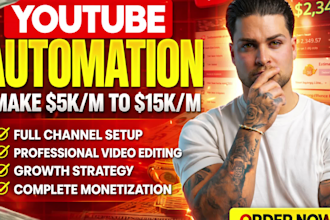 build, manage and grow faceless cash cow youtube channel for fast monetization