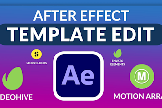edit any after effects template from videohive