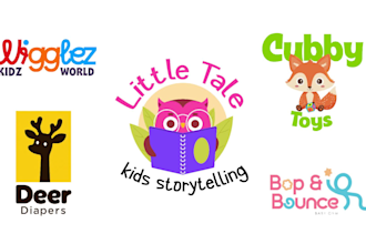 design fun and playful for kids, baby, children logo brand