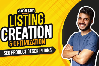 write amazon product listing description with SEO amazon listing optimization