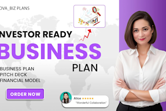 create investor ready business plan pitch deck and financial model