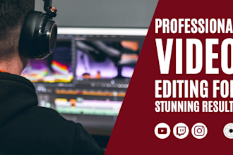 do video editing for youtube vlog, gaming, and sports