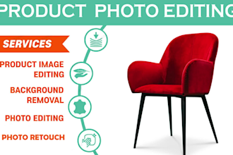 ecommerce product photo editing, retouching, remove background