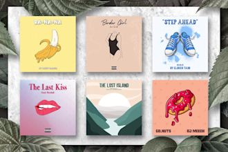 design minimalist album cover art for your music