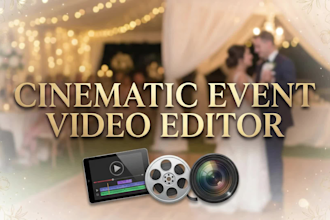 do cinematic wedding and event video editing