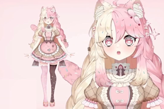 design and rig custom 2d vtuber model 3d vtuber model pngtuber live2d commission