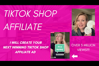 create tiktok shop affiliate video ads as a 49 year female