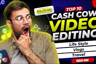 do youtube top 10 videos and faceless cash cow video editing
