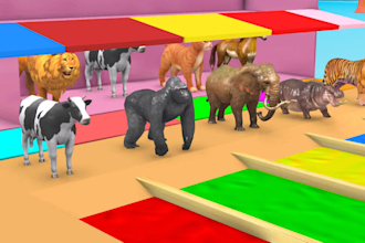 create 3d animals animation video for kids