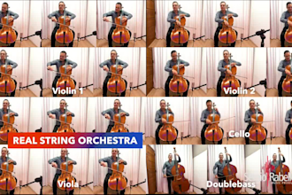 record solo cello to orchestra, no sheet music needed