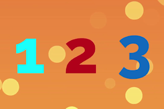 create two 2d animated kids learning videos for youtube