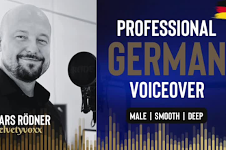 produce a professional male german voiceover in top quality