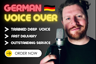 record a deep male german voice over, sprecher german