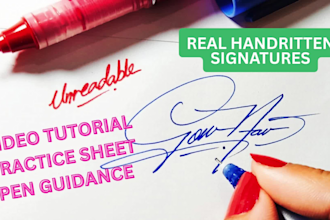 create and teach handwritten signatures with a video tutorial