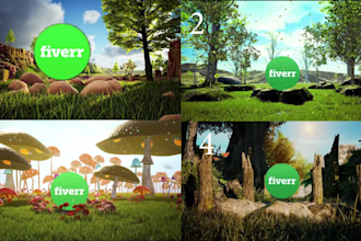 create professional nature logo intro in different variant