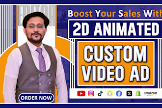 create 2d animated promo video ad or explainer sales and cartoon story video
