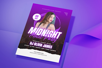 create business or event flyer design in 24 hours