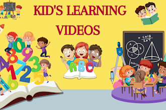 create kids learning videos, urdu and hindi stories, and youtube videos