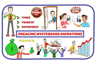 create a custom whiteboard animation explainer doodle video