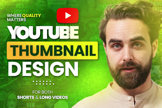 design perfect youtube thumbnail for HD and shorts