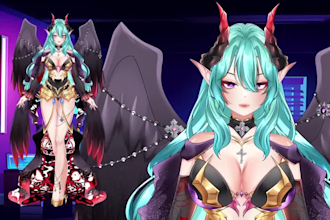 draw and rig live2d vtuber model live 2d vtuber model vtuber commission 2danime