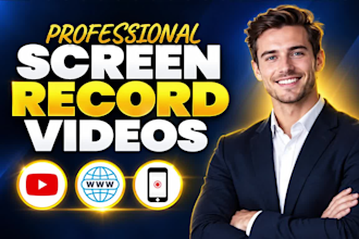 do screen recording, screen casting for youtube tutorials, apps, websites