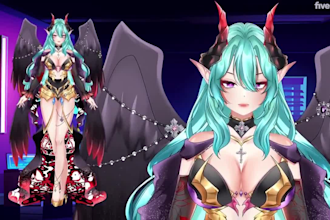design and rigging 2d vtuber model, live 2d vtuber model, vtuber avatar anime