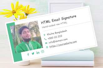 design professional clickable HTML email signature
