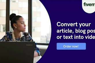 convert article, blog post, and text to video with voice over