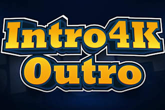 create you a youtube, intro and outro logo animation