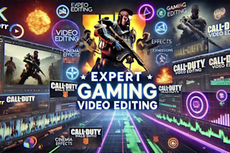 edit gaming video for youtube or tiktok