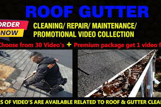 do roof gutter cleaning and repair service video for promoting your business