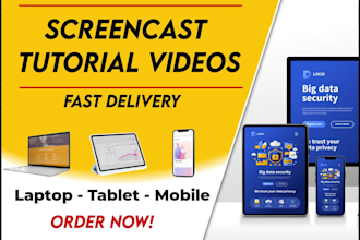record screencast tutorial videos for your website or app