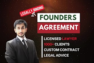 draft legally binding founders agreement, contract