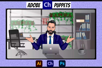 create a professional adobe character animator puppet