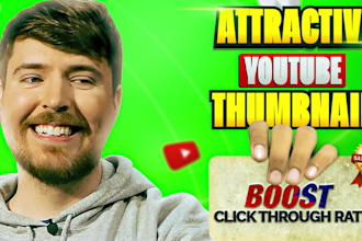 create a stunning and unique youtube video thumbnail design