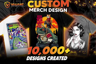 do graphic t shirt design for merch clothing brand