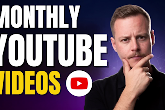 create monthly youtube spokesperson videos