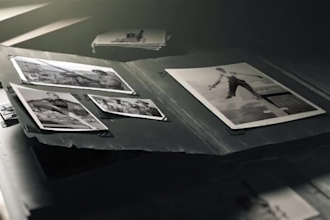 create old book album history trailer video