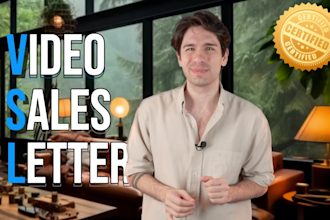 create a vsl video sales letter for your product company greenscreen