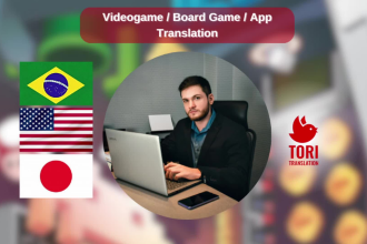 localize, translate your game, app from english to japanese, portuguese