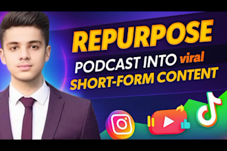 repurpose your podcast video into short clips