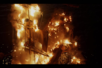 create realistic houdini fx simulations, destruction, fire and explosion vfx