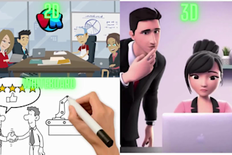 create a whiteboard or 3d explainer animation video
