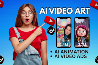create ai videos, ai animations, ai art, and ai commercial video ads
