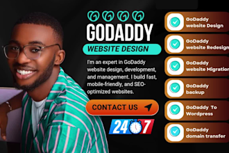 godaddy website redesign godaddy website design develop godaddy website design