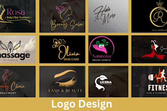 do hair, skin, spa, salon, beauty, massage, cosmetics logo design