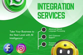 build create develop integrate whatsapp instagram telegram websites ai chatbot