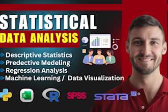 do statistical data analysis in rstudio, stata, python, spss and in colab