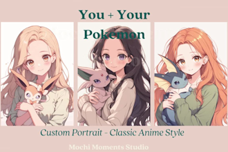 draw you as a pokemon trainer with your favorite pokemon